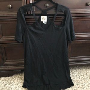 Black cutout shirt